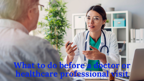 What to do before a doctor or healthcare professional visit