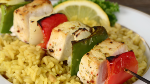 Lemon & Rosemary Swordfish Skewers